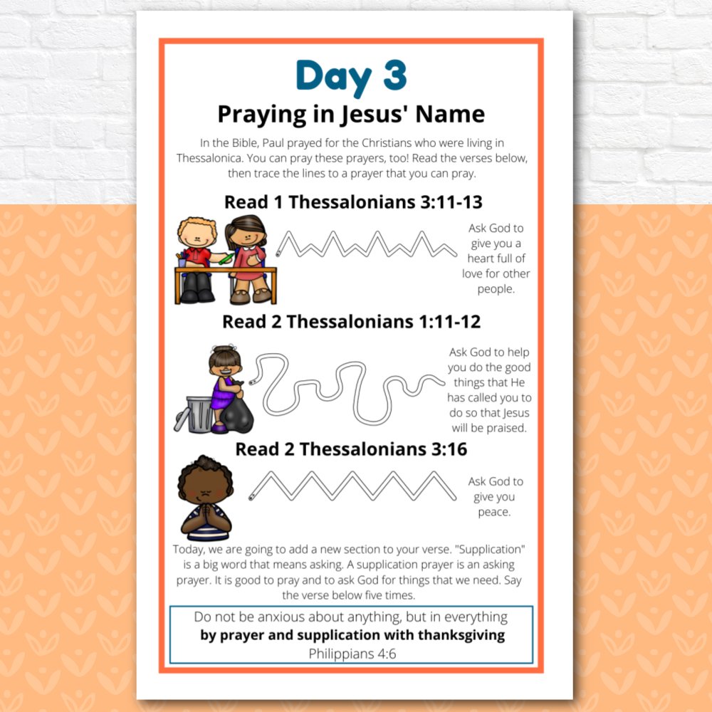 Prayer Journal Pages for Preschoolers and Early Readers