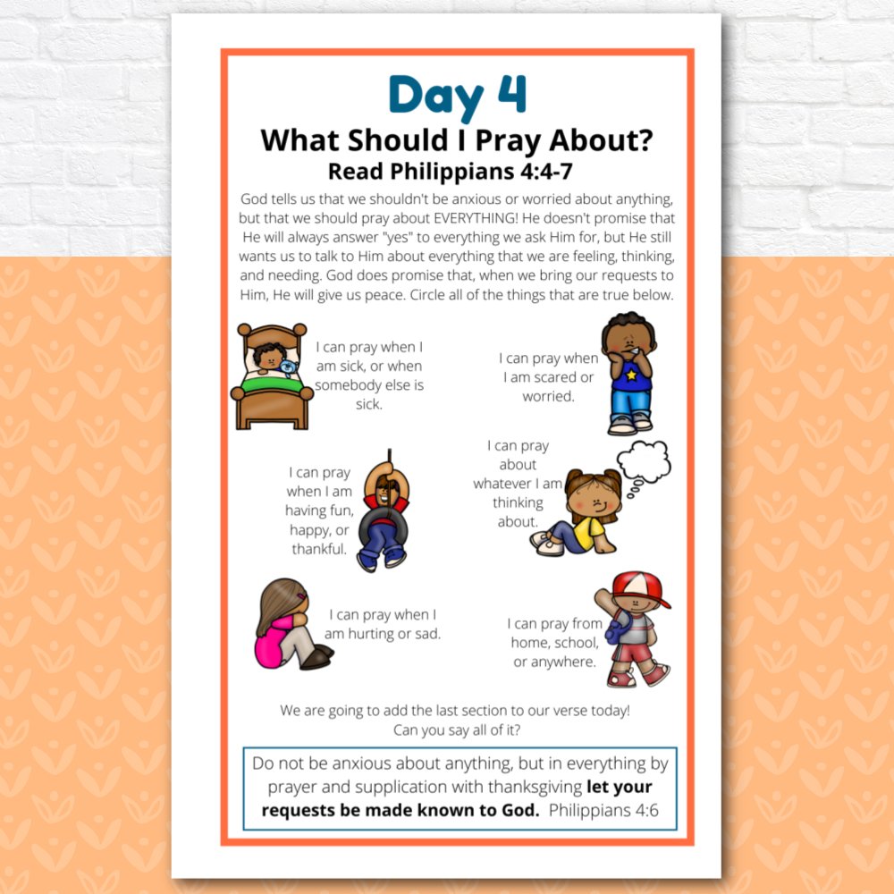 Prayer Journal Pages for Preschoolers and Early Readers