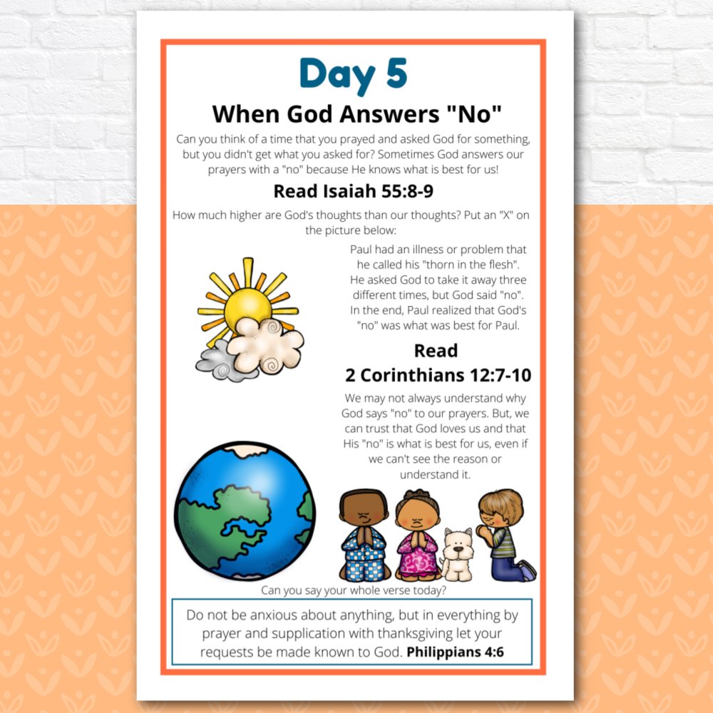 Prayer Journal Pages for Preschoolers and Early Readers