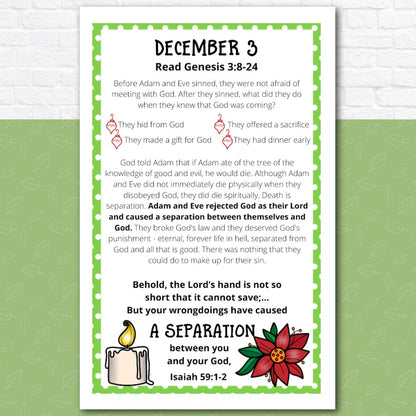 December Journal Pages with Bible Verses - Christmas Journal Pages for Advent