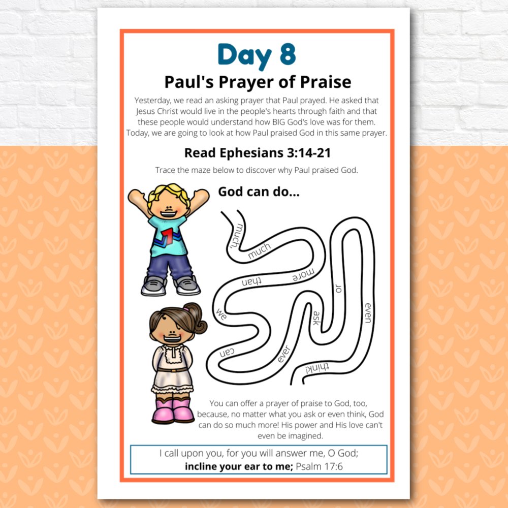 Prayer Journal Pages Set Of Three - Preschool, Elementary, AND Tween/Teen