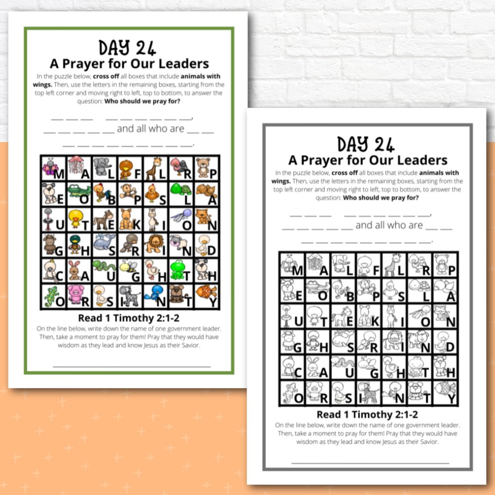 Prayer Journal Pages for Elementary Kids