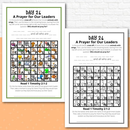 Prayer Journal Pages for Elementary Kids