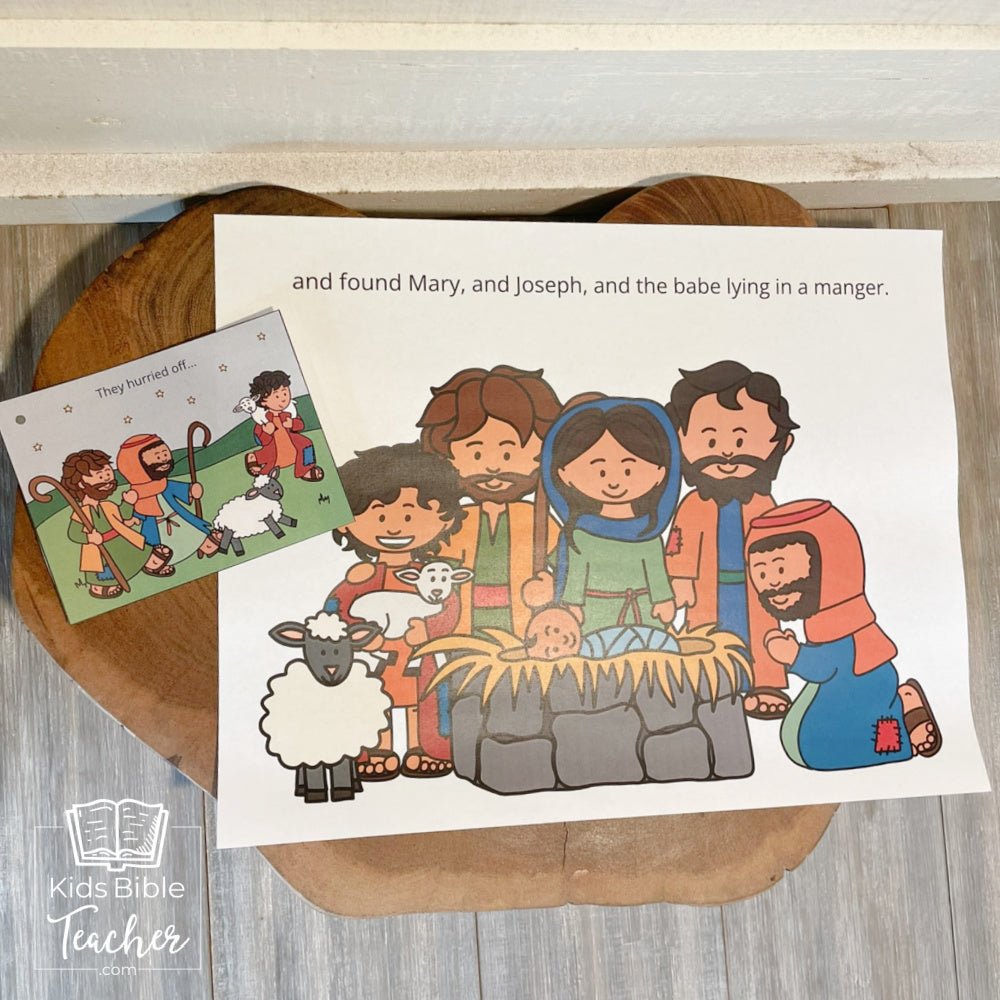The Story of the Shepherds Posters and Mini Cards for Christmas - Bible Nativity Story