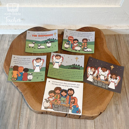The Story of the Shepherds Posters and Mini Cards for Christmas - Bible Nativity Story