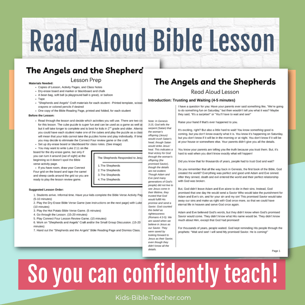 The Shepherds and the Angels Complete Bible Lesson
