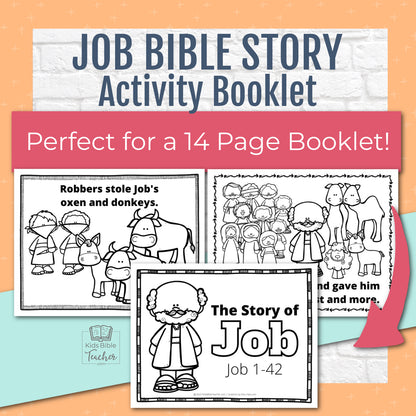 Job Bible Story Activity Booklet Pages - Bible Activity Pages for Class or Home
