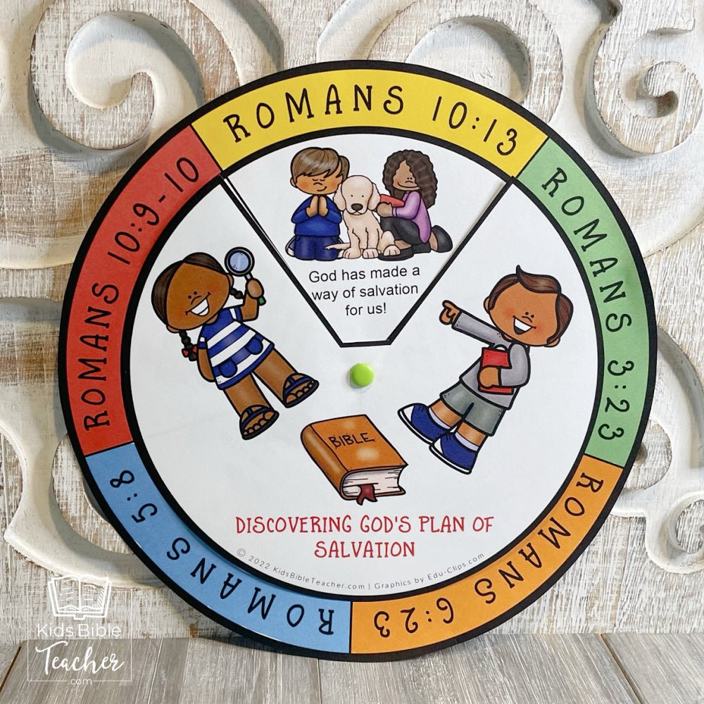 Romans Road Spinner Salvation Bible Craft