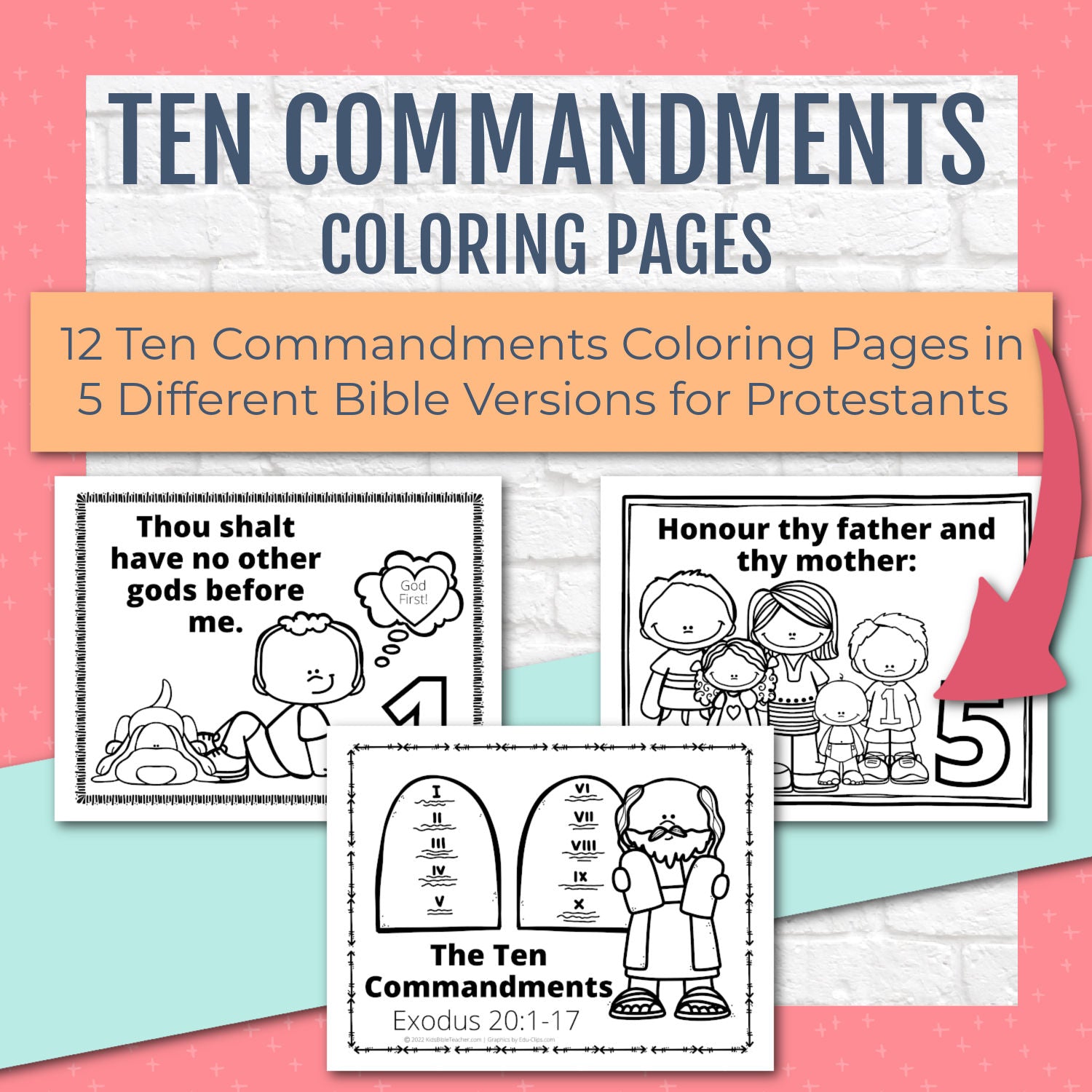 The Ten Commandments Coloring Pages