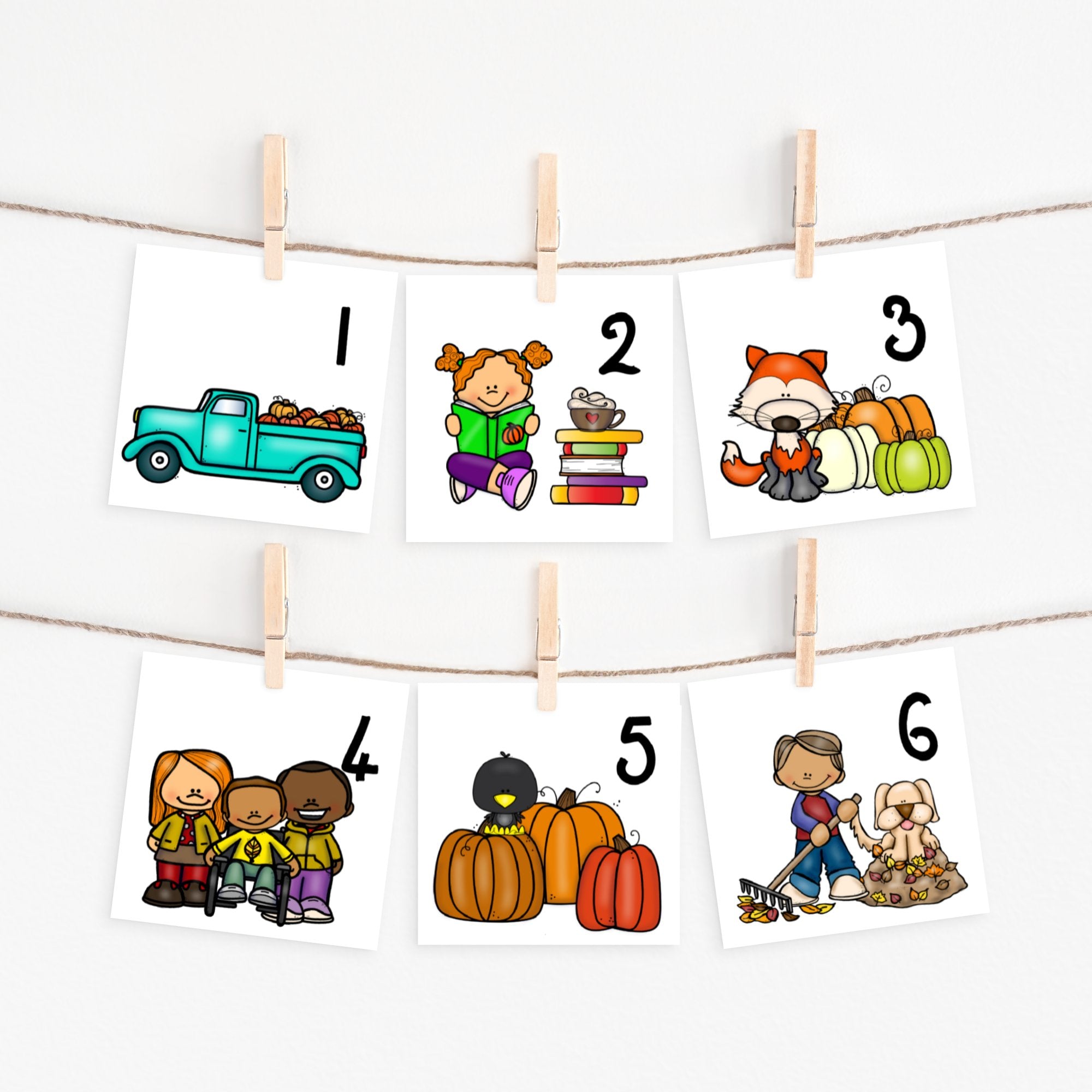 Thanksgiving Calendar Cards with Bible Verses - November Calendar Cards