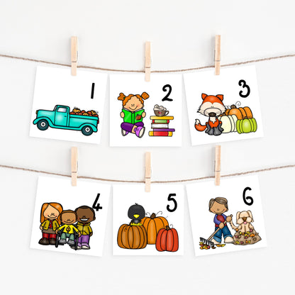 Thanksgiving Calendar Cards with Bible Verses - November Calendar Cards