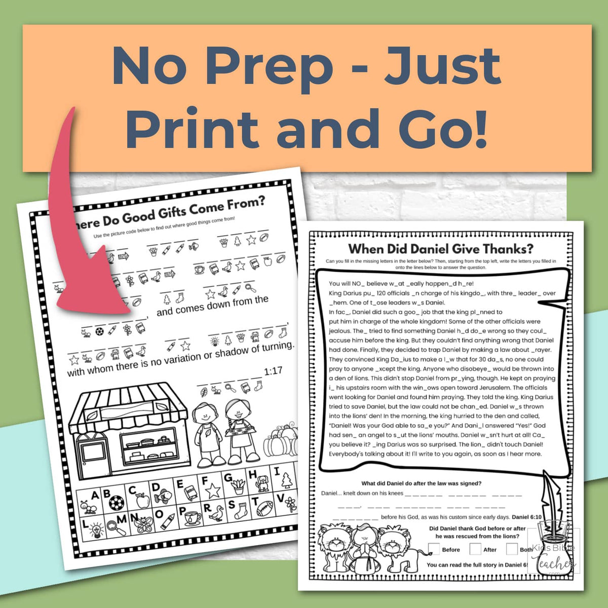 Thanksgiving Bible Activity Pages for Kids (2nd–6th Grades)