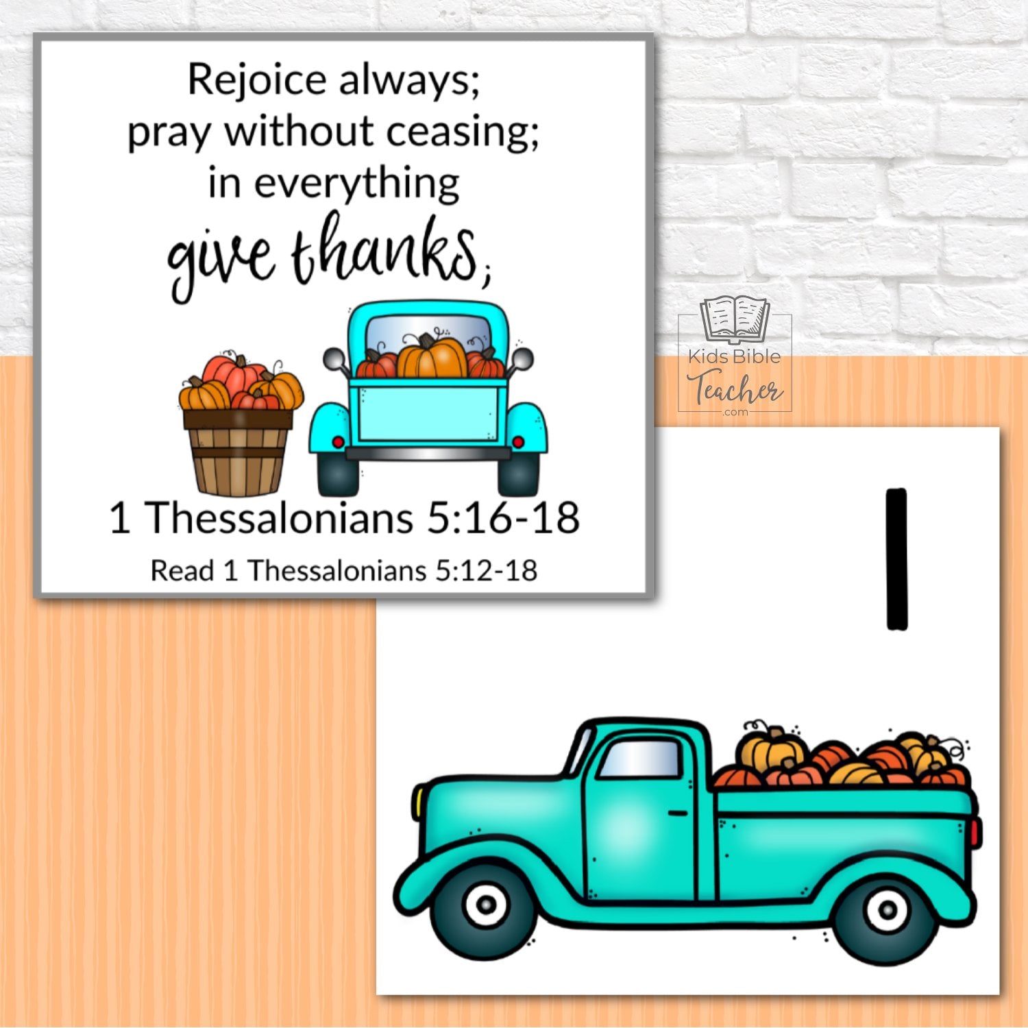 Thanksgiving Calendar Cards with Bible Verses - November Calendar Cards