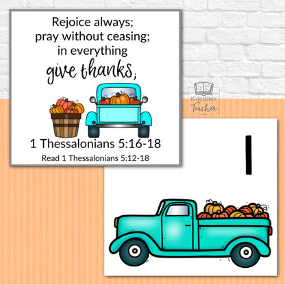 Thanksgiving Calendar Cards with Bible Verses - November Calendar Cards