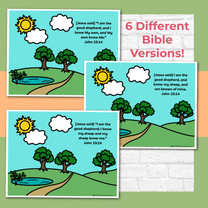 The Good Shepherd Bible Craft for Kids | Stand Up Shepherd Sheep Puppe ...