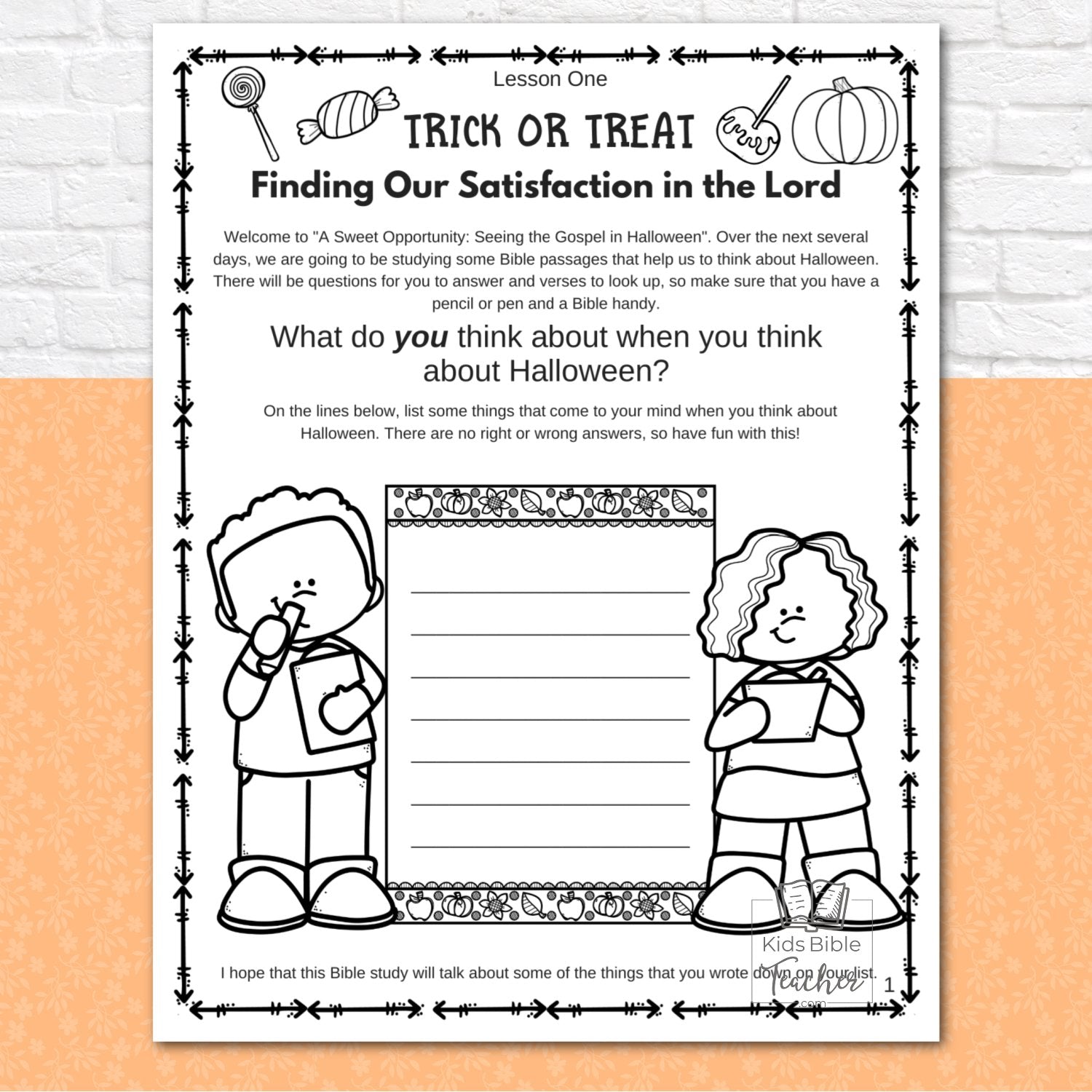 Sweet Opportunity: Seeing the Gospel in Halloween Bible Study Instant DIGITAL Download