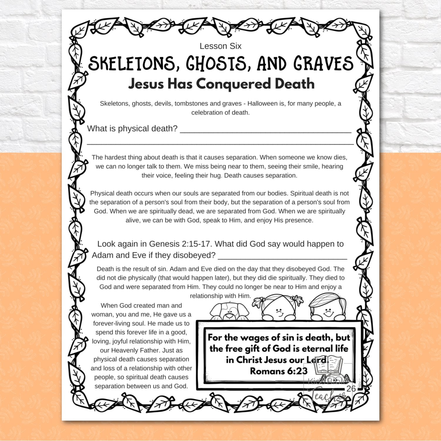 Sweet Opportunity: Seeing the Gospel in Halloween Bible Study Instant DIGITAL Download