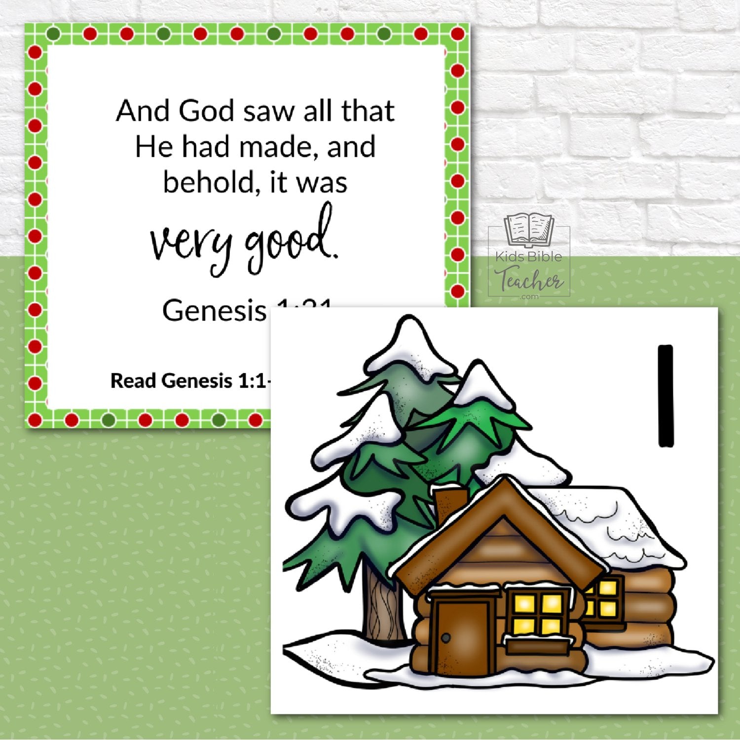 December Calendar Cards with Christmas Bible Verses - Advent Calendar Cards