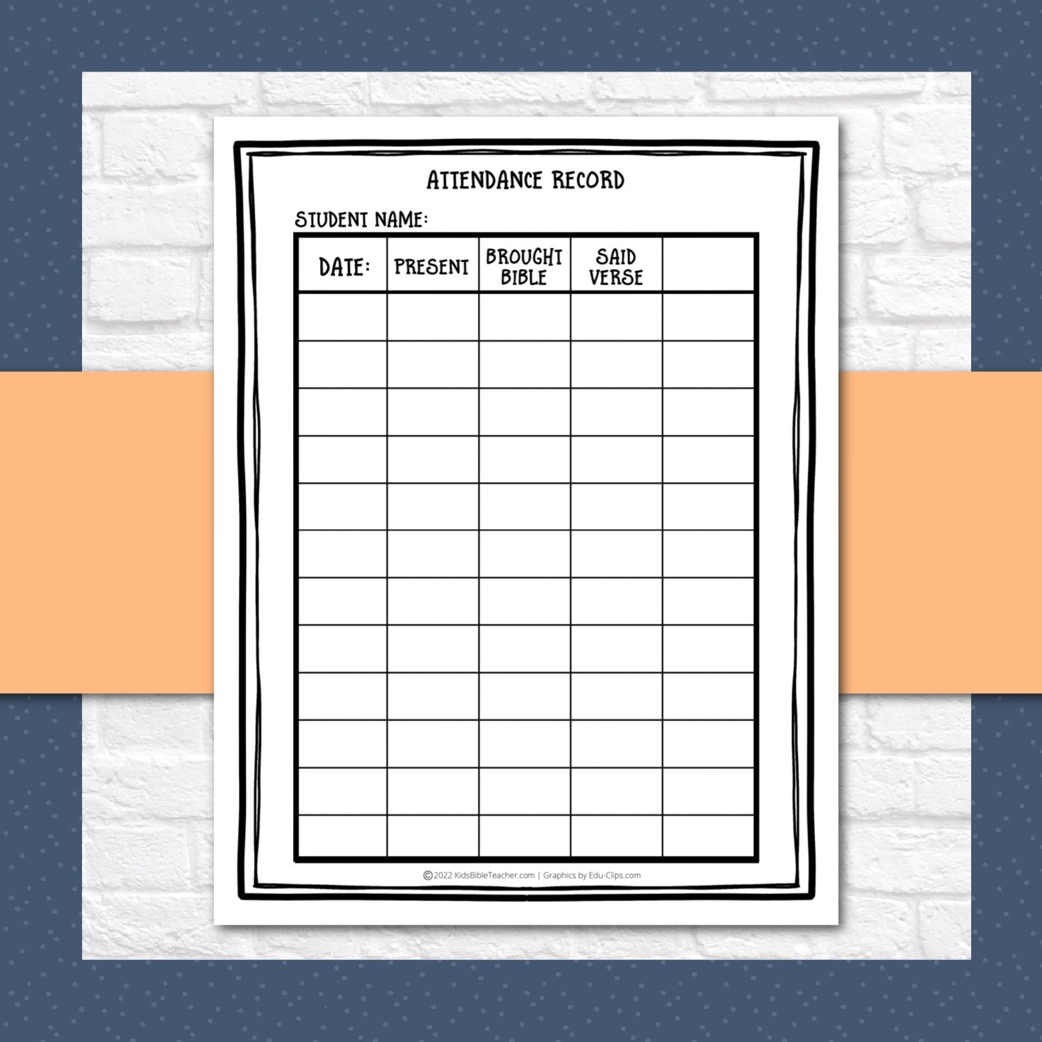 Student Organization Forms for Sunday School or Weekly Bible Class