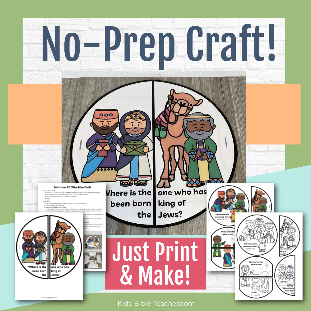 The Story of the Wise Men Matthew 2:2 Christmas Craft