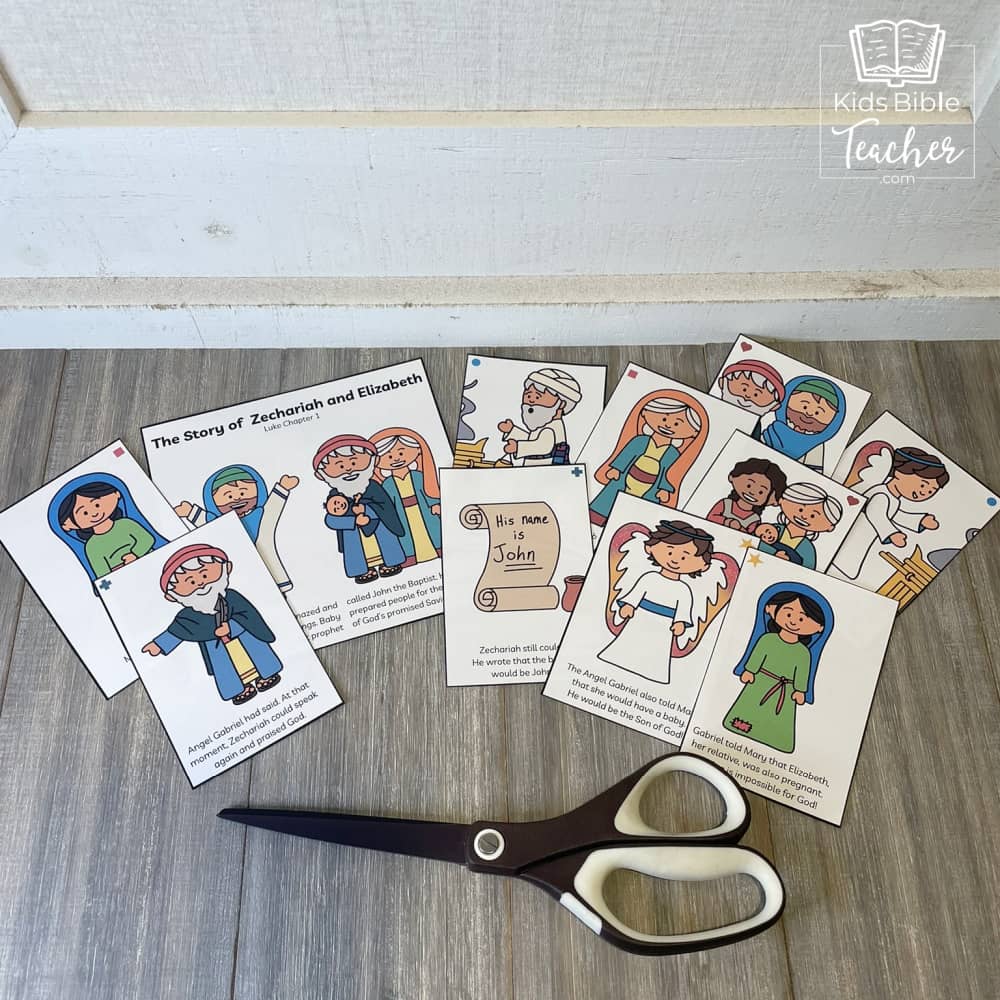 Zechariah and Elizabeth Booklet Bible Story Craft