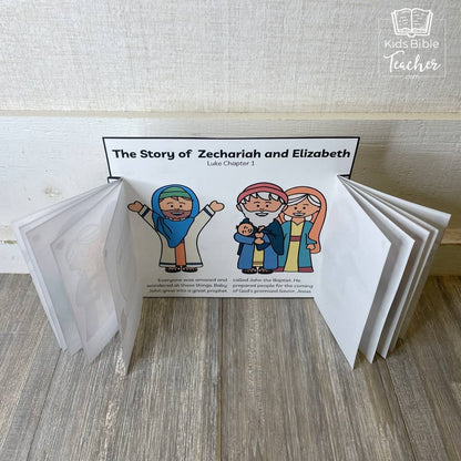 Zechariah and Elizabeth Booklet Bible Story Craft