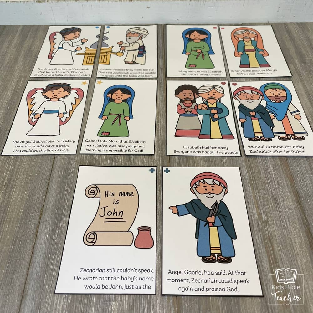 Zechariah and Elizabeth Booklet Bible Story Craft