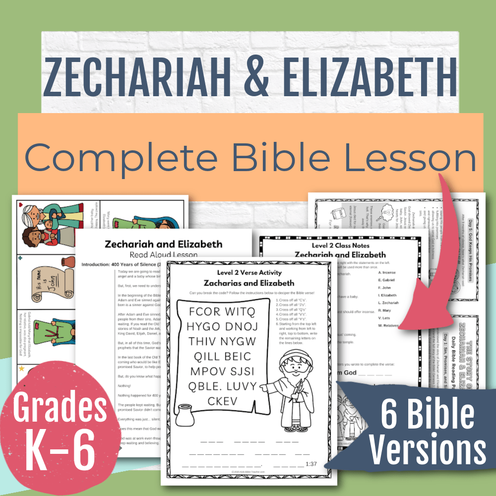 Zechariah &amp; Elizabeth Complete Bible Lesson