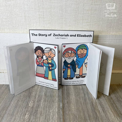 Zechariah and Elizabeth Booklet Bible Story Craft