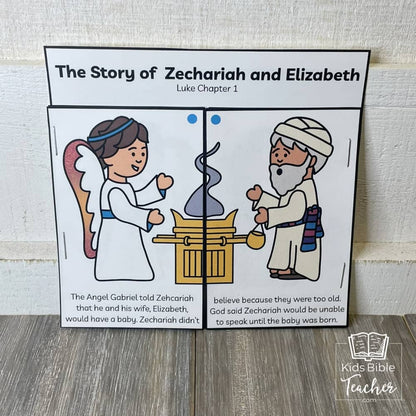 Zechariah and Elizabeth Booklet Bible Story Craft