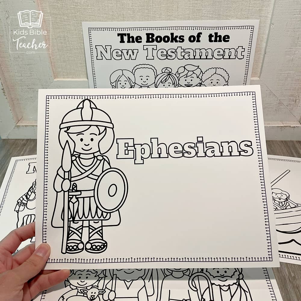 New Testament Books of the Bible Coloring Pages and Mini Cards for Kids