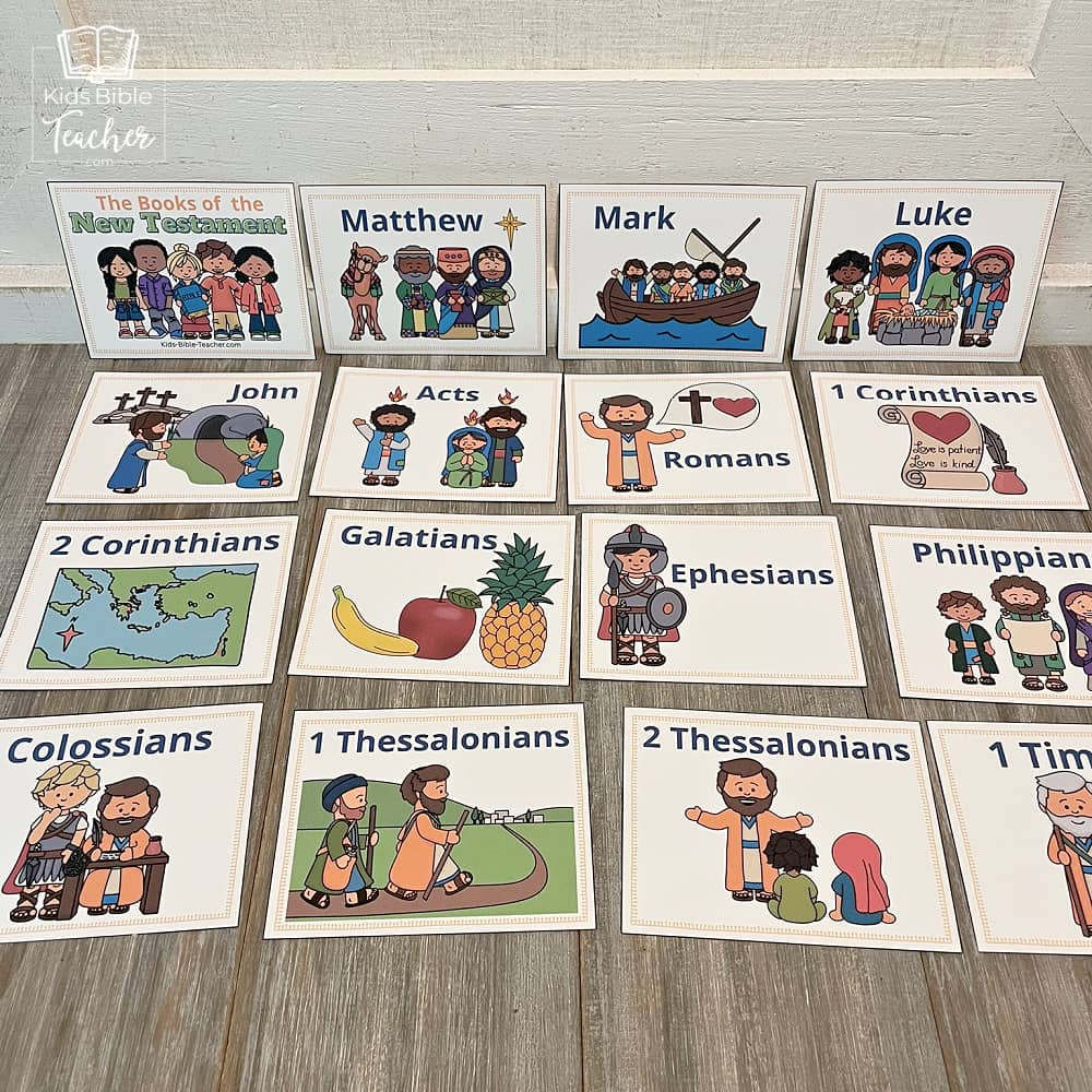 New Testament Books of the Bible Teaching Posters and Mini Cards