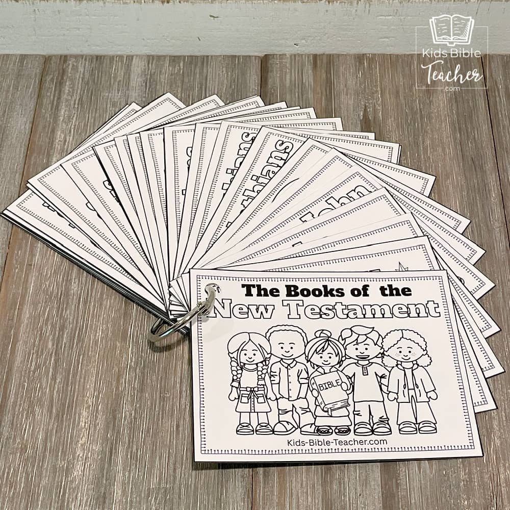 New Testament Books of the Bible Coloring Pages and Mini Cards for Kids