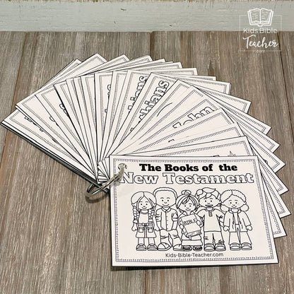 New Testament Books of the Bible Coloring Pages and Mini Cards for Kids