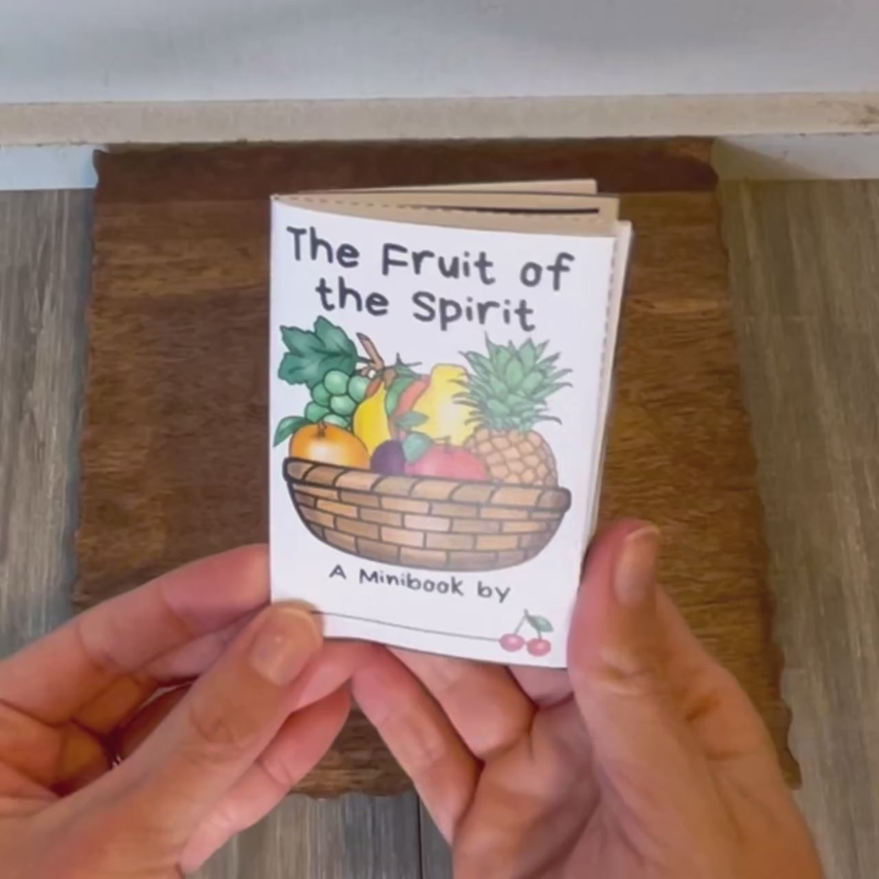 Fruit of the Spirit Mini Book Craft for Kids featuring Galatians 5:22-23