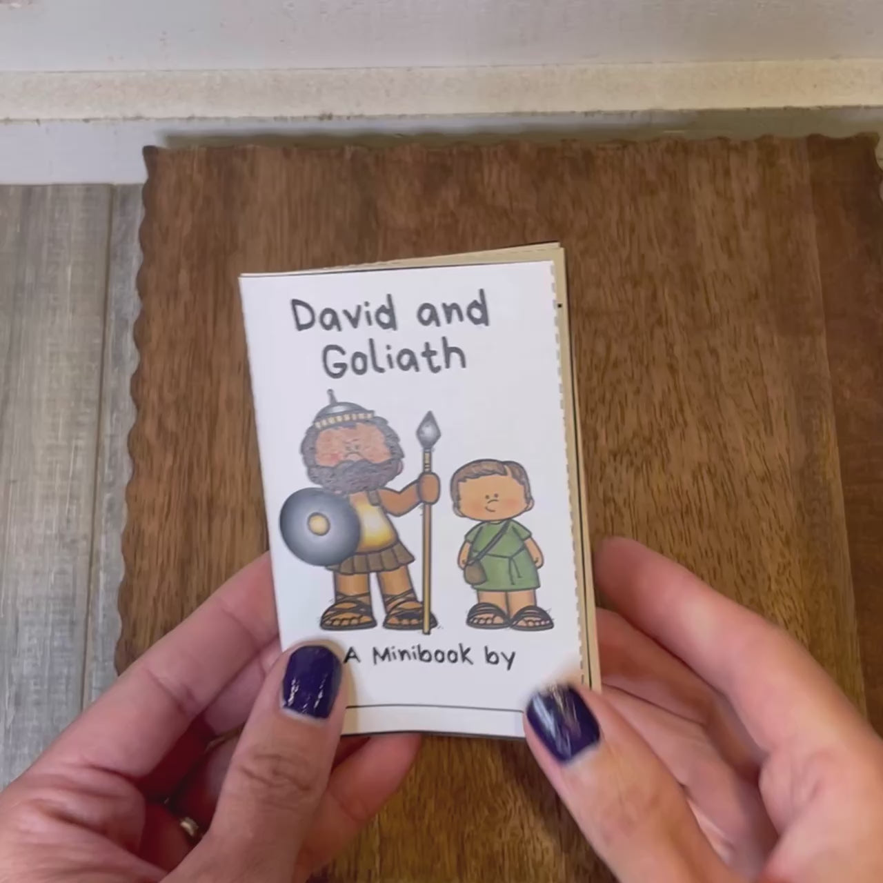 David and Goliath Mini Book Bible Craft for Kids