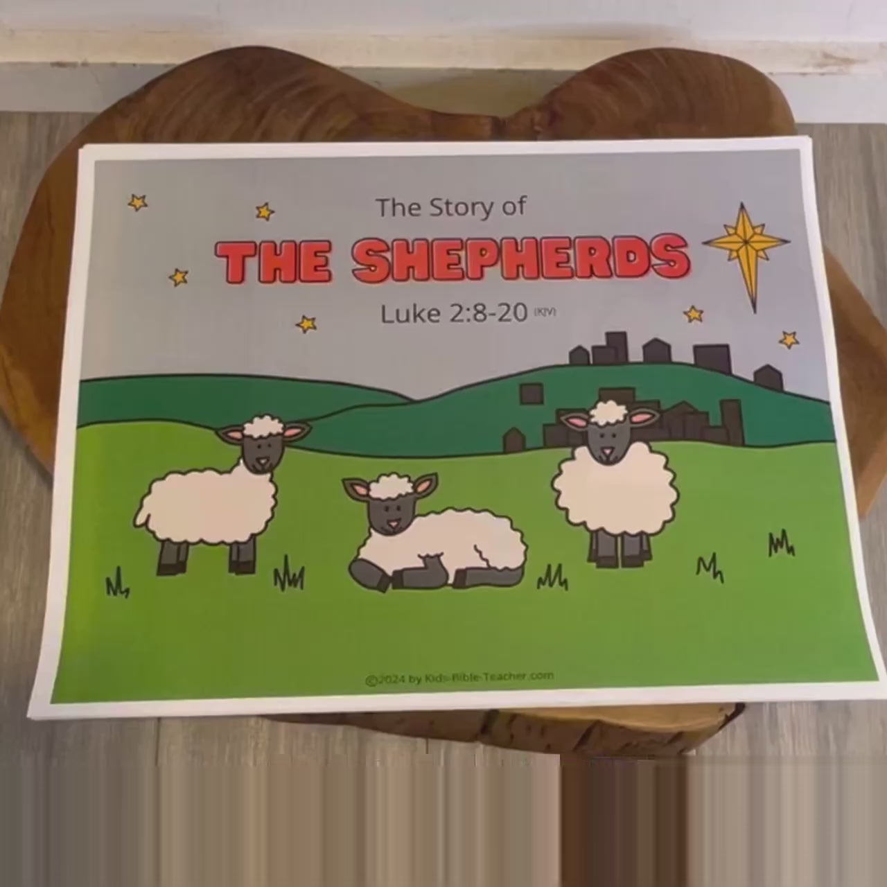 The Story of the Shepherds Posters and Mini Cards for Christmas - Bible Nativity Story