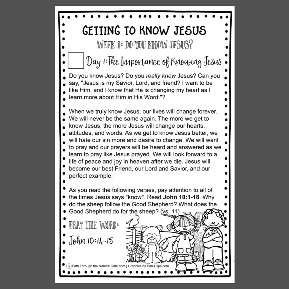 Getting To Know Jesus Bible Reading Pack