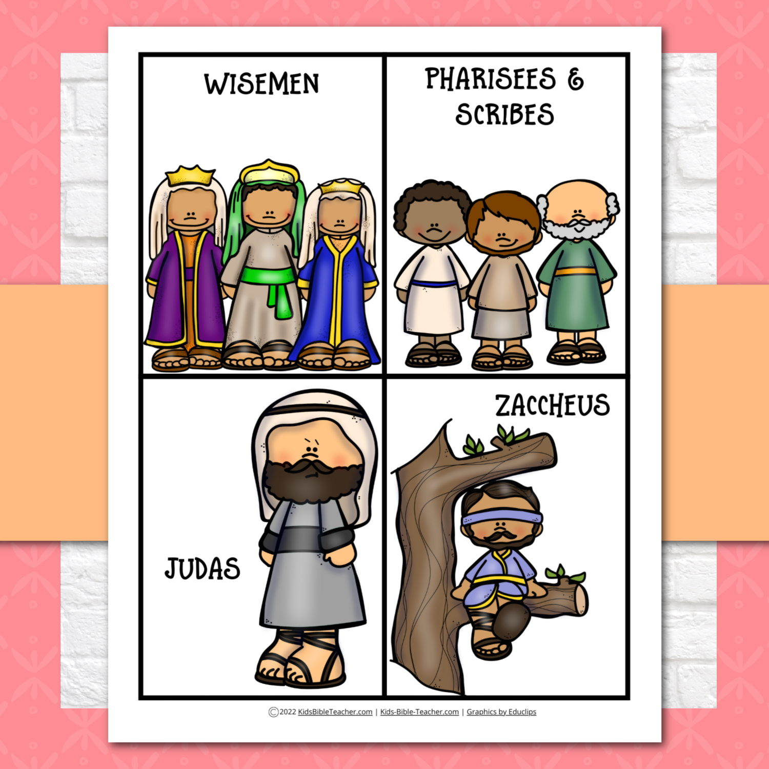 Bible Bingo New Testament Characters - Bible Games for Youth