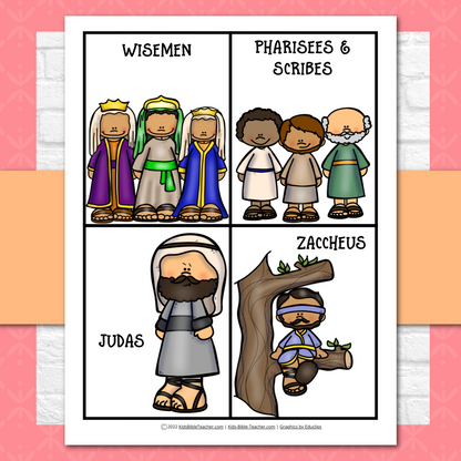 Bible Bingo New Testament Characters - Bible Games for Youth