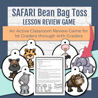 Lesson Review Game African Safari Bean Bag Toss