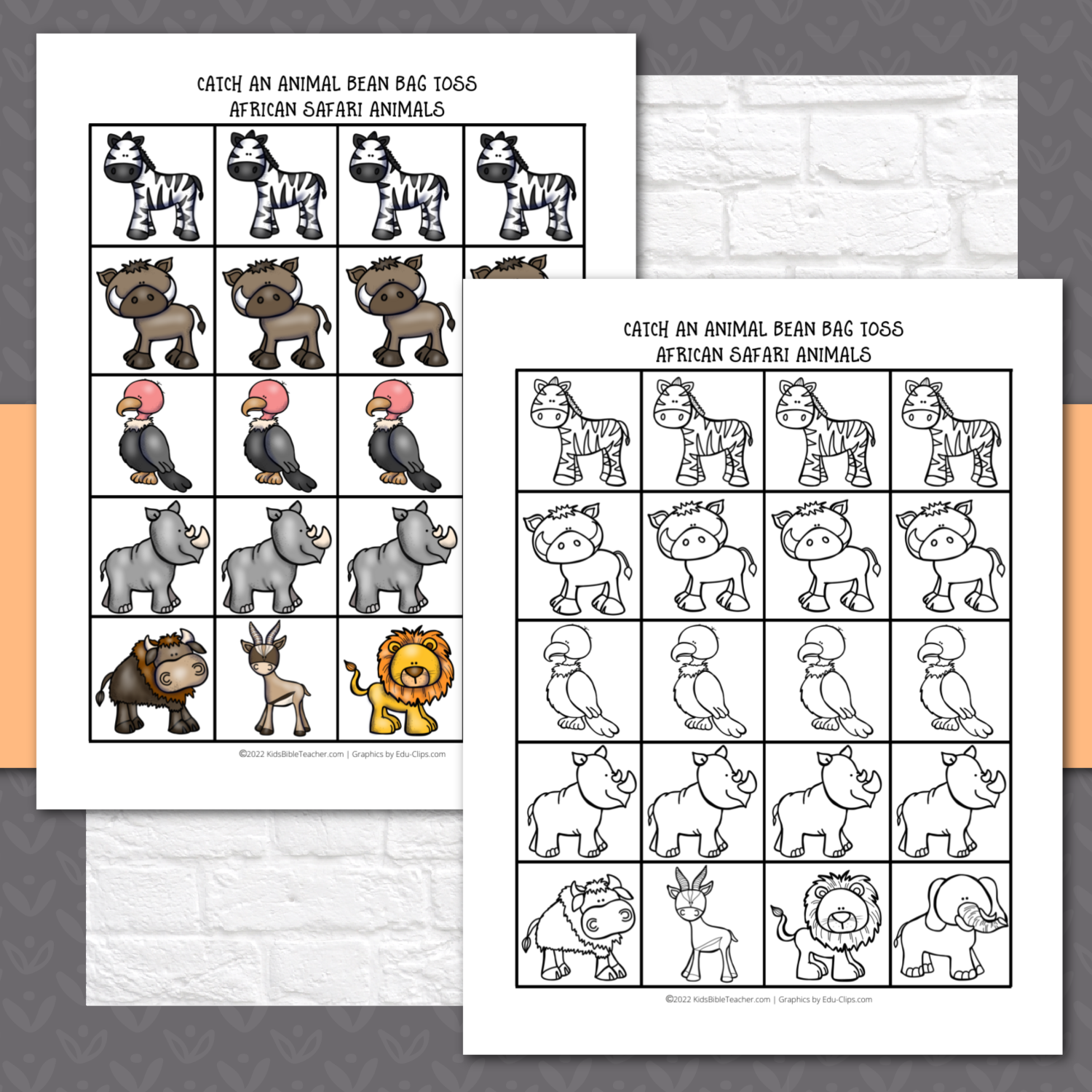 Lesson Review Game - Catch an Animal - SAFARI ANIMALS Edition
