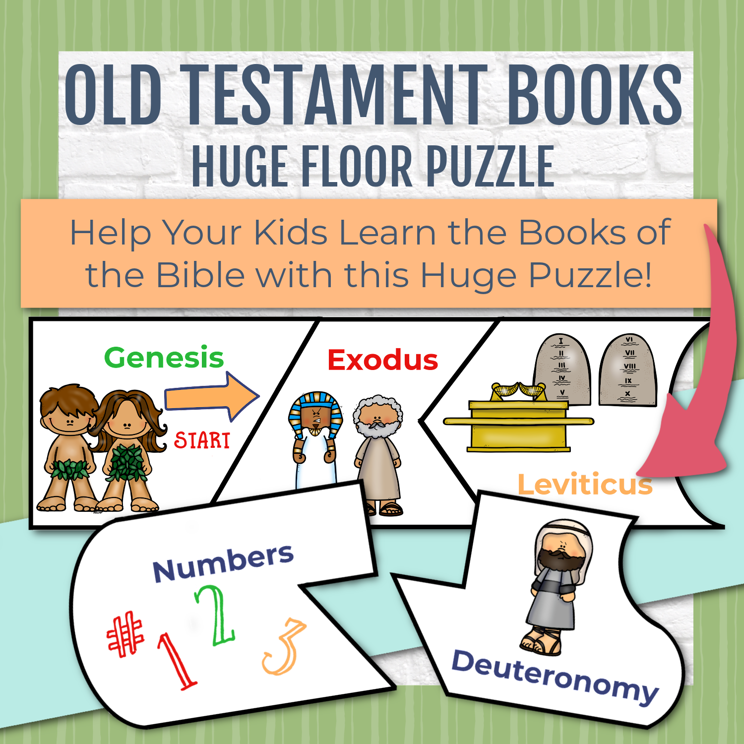 Books of the Bible Puzzle - Old Testament Bible Games for Youth