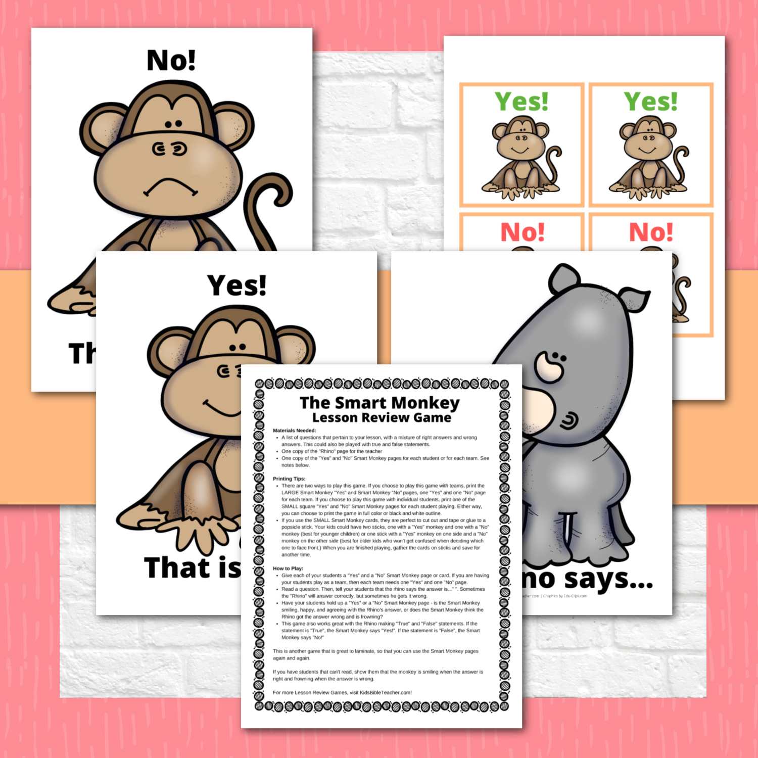 Smart Monkey Game for Studying Any Lesson - Lesson Review Bible Games for Youth
