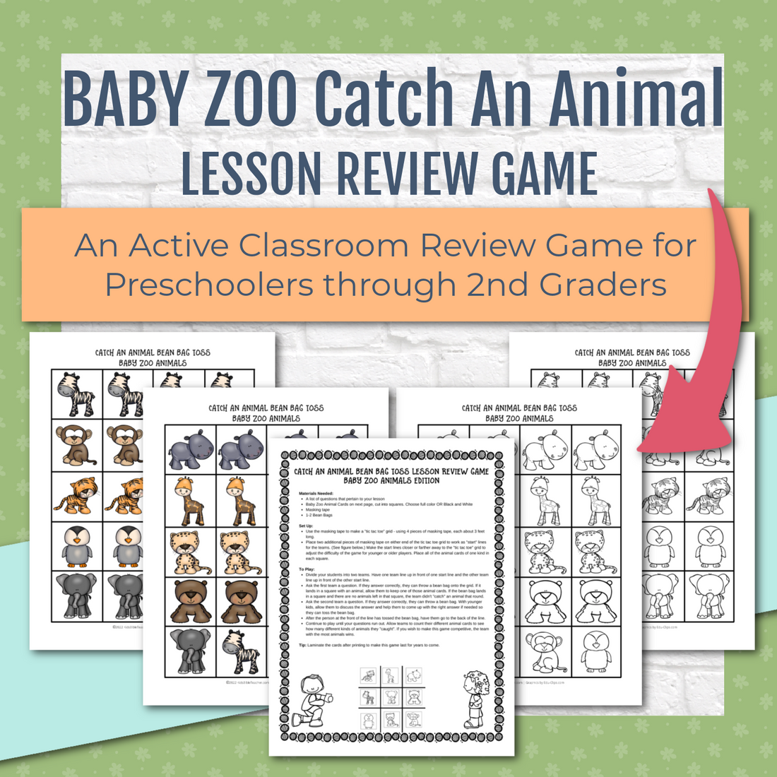 Lesson Review Game - Catch an Animal - BABY ZOO Animal Edition