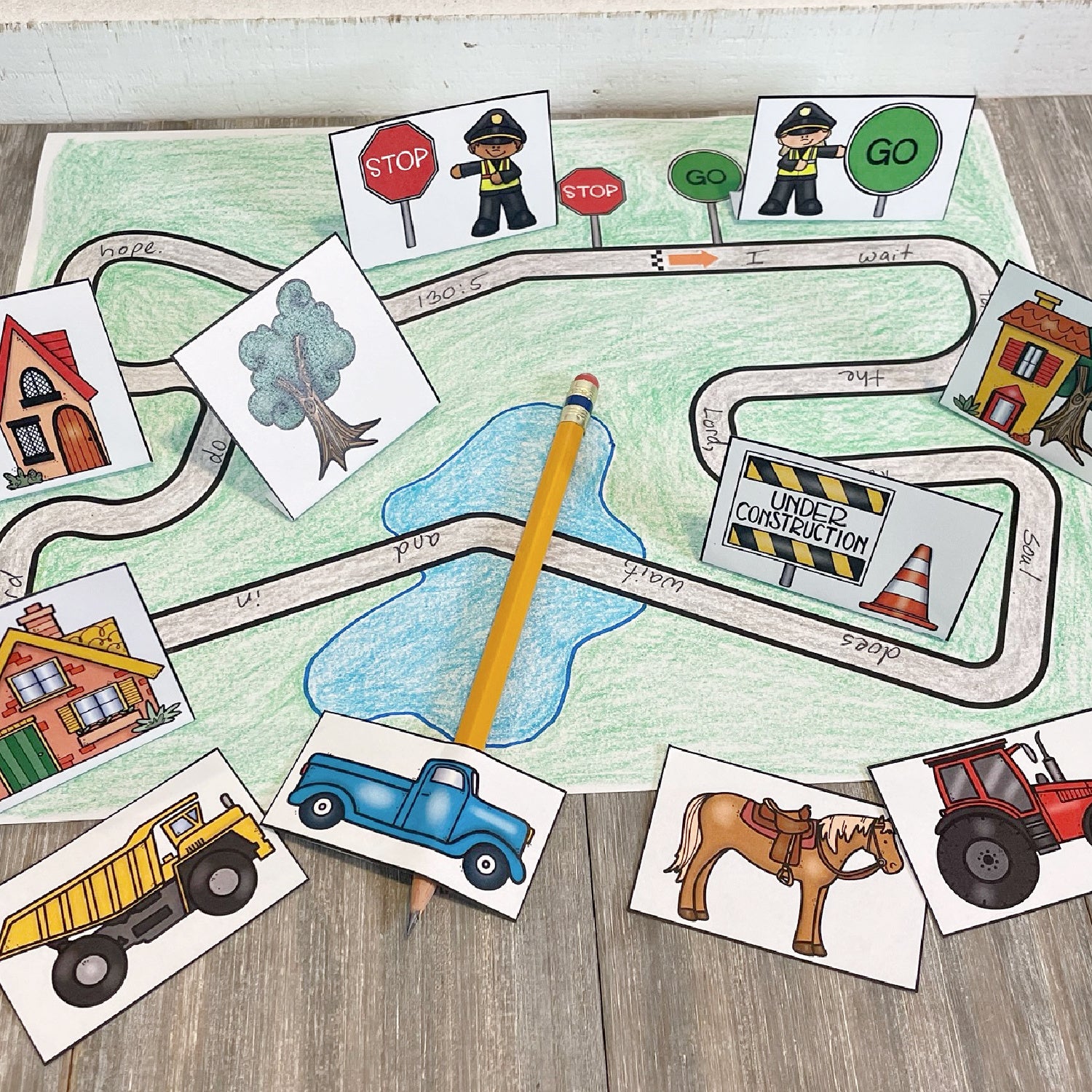 Bible Memory Verse Road Craft for Preschoolers through 4rth Graders