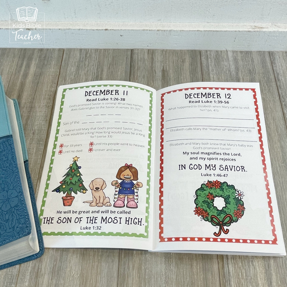December Journal Pages with Bible Verses - Christmas Journal Pages for Advent
