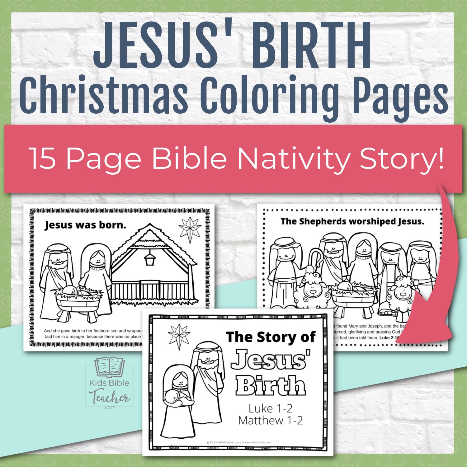 Jesus Birth Complete Nativity Bible Lesson Pack for the Advent Christm –  Kids Bible Teacher