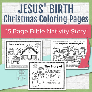 Jesus Birth Complete Nativity Bible Lesson Pack for the Advent Christm ...