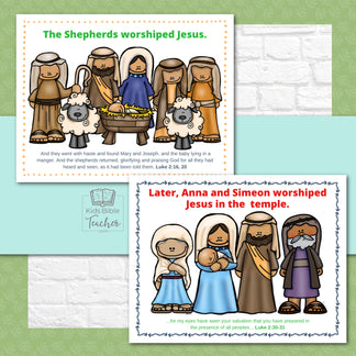 Jesus' Birth Posters and Mini Cards for Christmas – Kids Bible Teacher